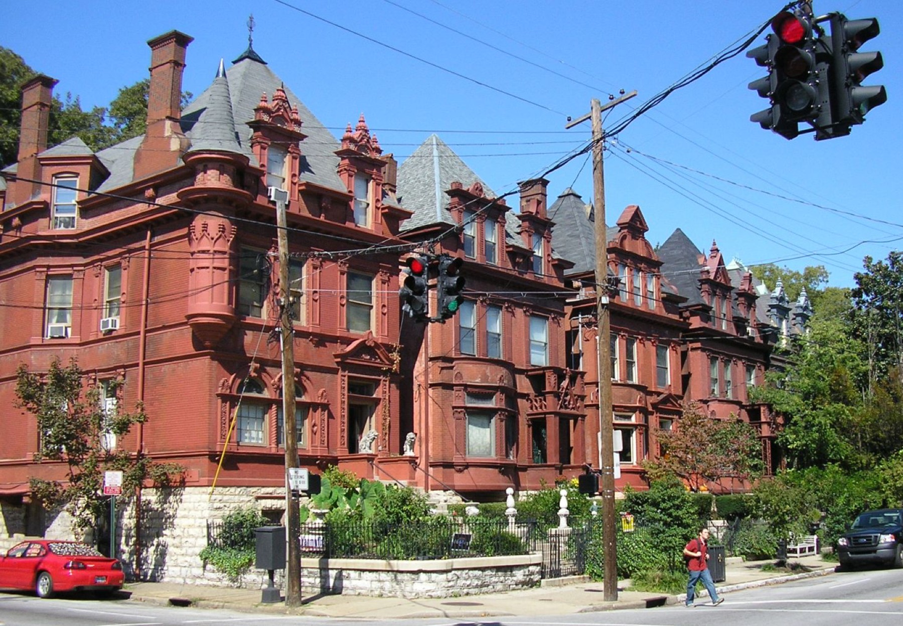 Historic brick row houses in Old Louisville